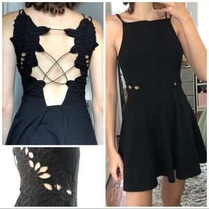 Free People Floral Cutout Dress